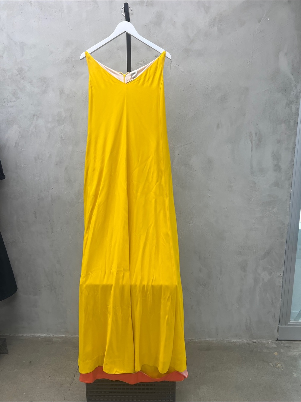 Yellow V-Neck Slip Dress